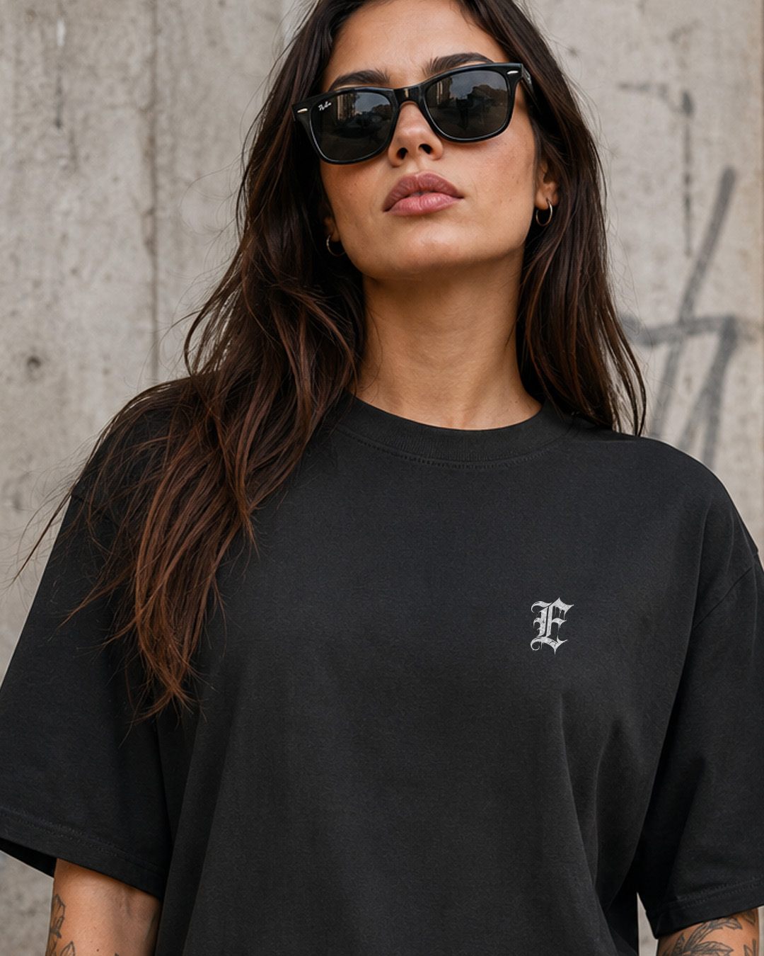 Detailní pohled na oversize tričko Trikito